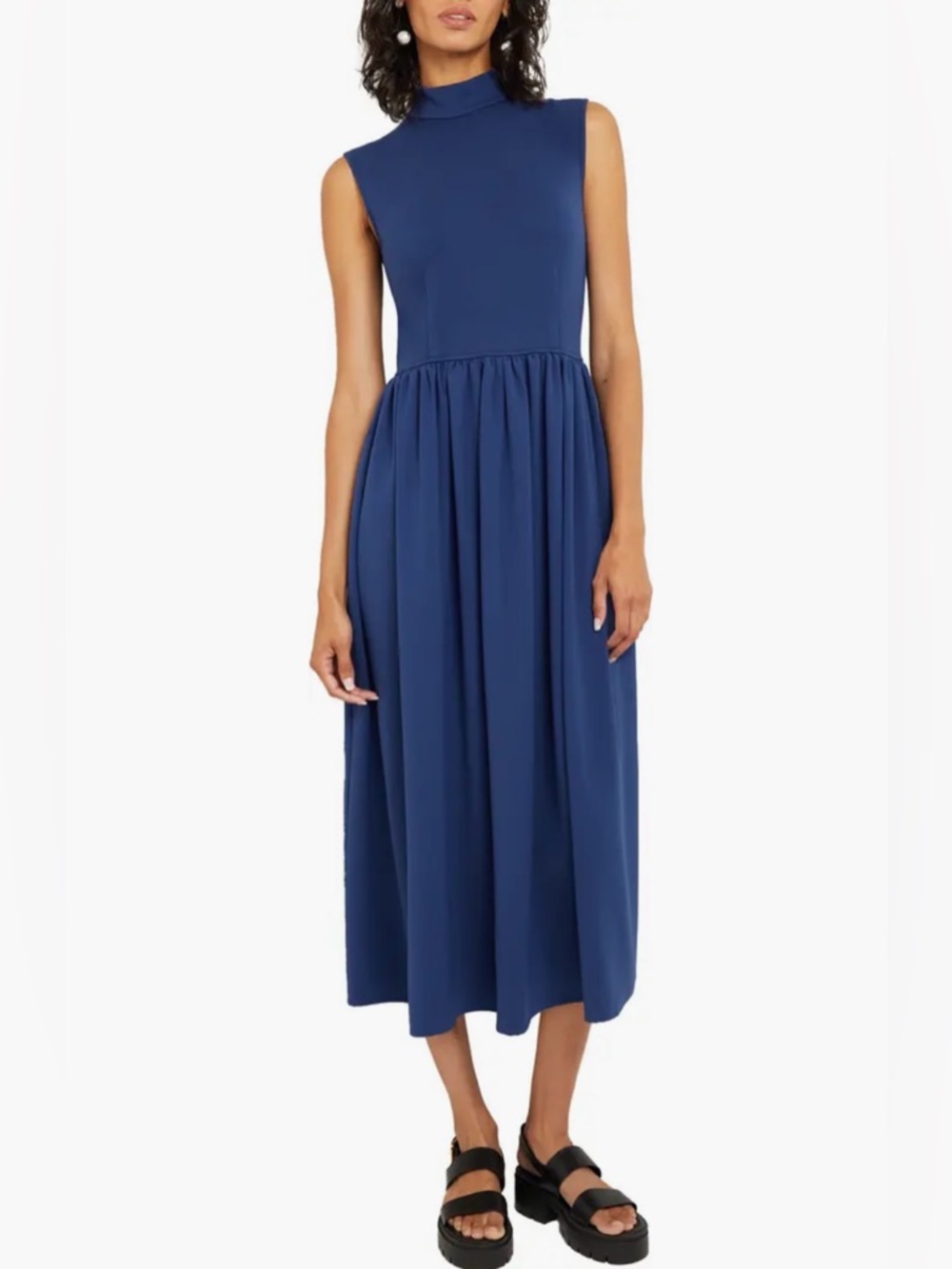 NWT | Misook | Mixed Media Fit & Flare Dress | Size L